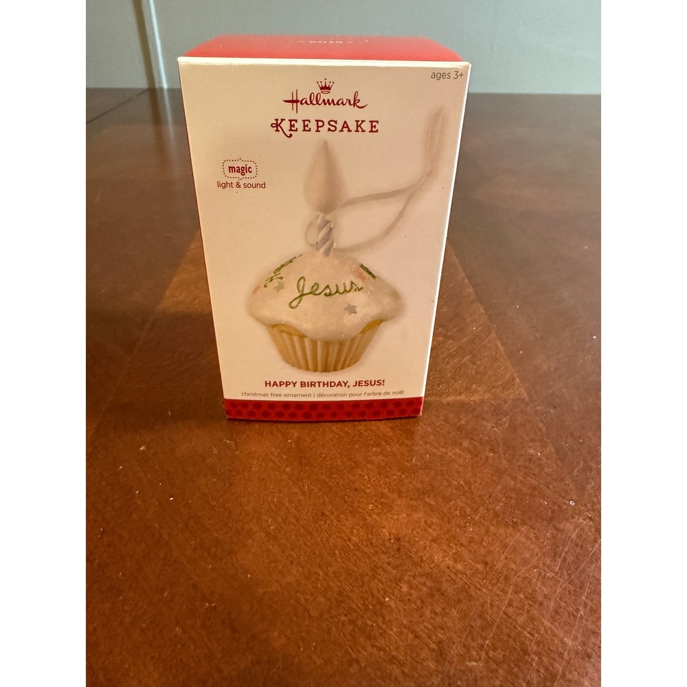 Hallmark Keepsake Happy Birthday Jesus Cupcake Magic Light Sound Ornament 2018